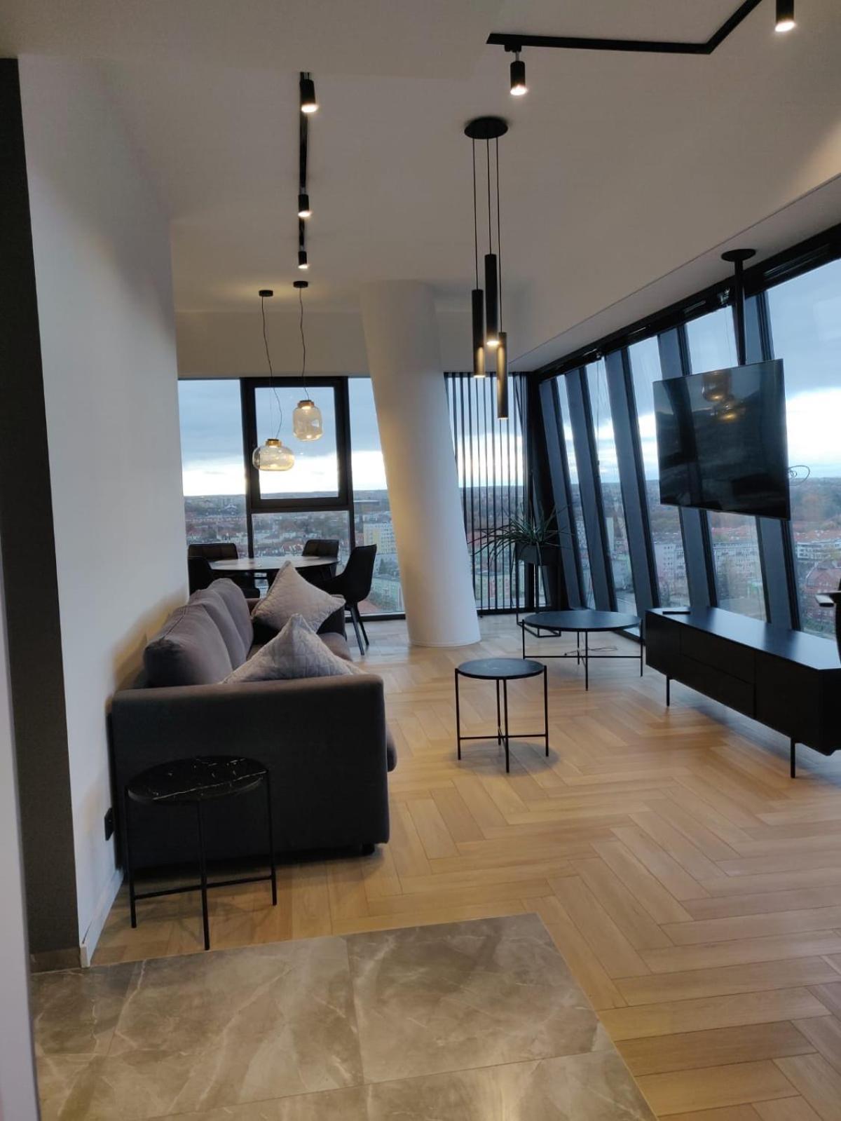 Апартаменты Hanza Tower Szczecin Sky Apart 18Th Floor A Экстерьер фото